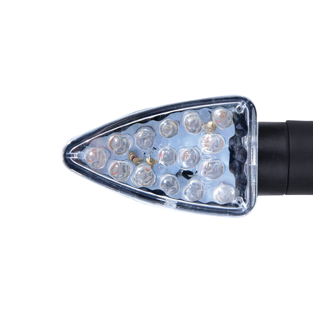 Oxford ARROW INDICATOR BLACK SHOTRSTEM CLEAR LENSE